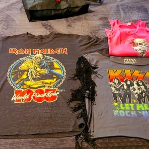2 Metal Bands Tshirts, Medium Size